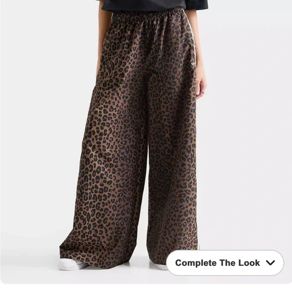 WOMEN'S ADIDAS ORIGINALS LEOPARD FIREBIRD OVERSIZED TRACK PANTS - Picture 2 of 5